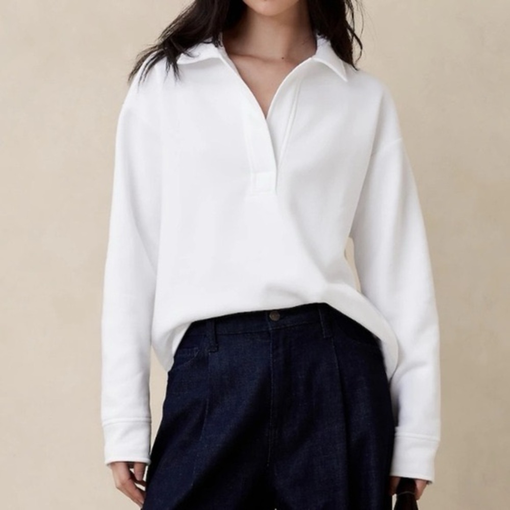 Banana Republic White Button Down Shirt